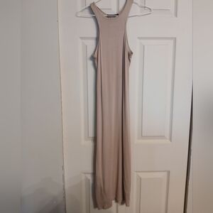 🤯2/$15 Boohoo Beige Viscose Maxi Dress Size 4